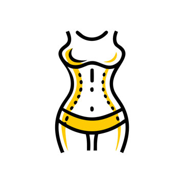 Woman body shape change and weight loss, fitness result, healthy lifestyle.