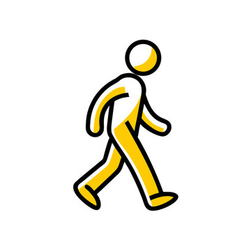 Walking person, daily activity and healthy lifestyle for man.