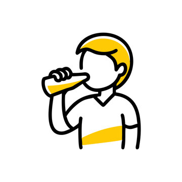 Man drinking water, hydration and healthy lifestyle for sport.