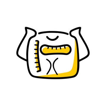 Weight loss body scale icon measure human body silhouette.