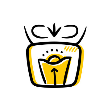 Weight loss measurement concept scale and progress chart icon.