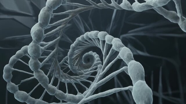 DNA Helix Spiral, Genetic Code Structure, Science and Biology Abstract