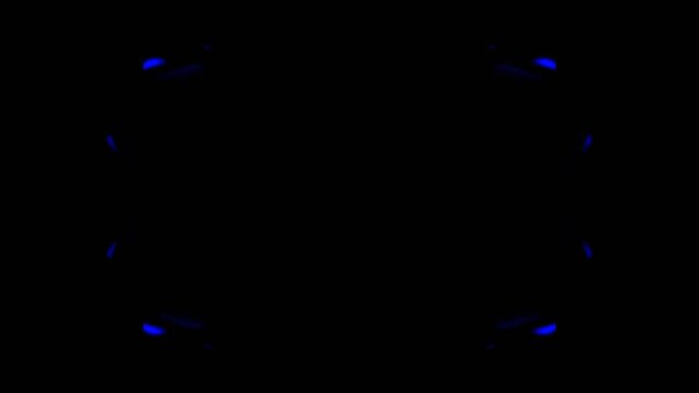 Red and Blue Squares Neon Moving Kaleidoscope Background VJ Loop in 4K
