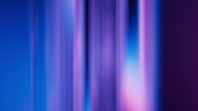 Soft purple neon columns shimmer in a smooth abstract looped animation. Atmospheric motion background for digital screens, media, and futuristic design. 3D render motion.