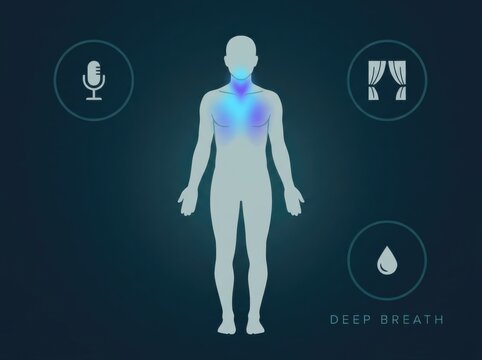 Breathing Exercise Illustration for Calm Mind and Wellness