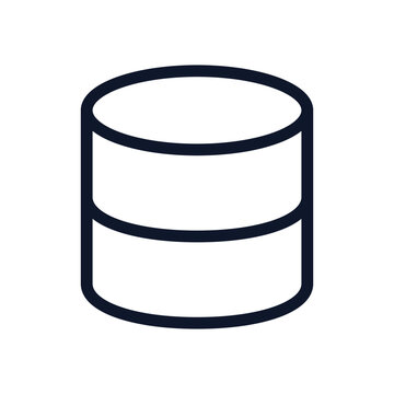 Database cylinder outline icon