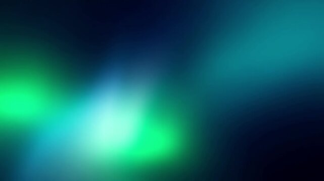 Gradient blue and green aurora motion background texture for abstract digital video screen display projects