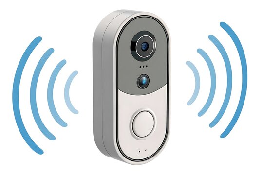 Smart video doorbell with wireless signal waves