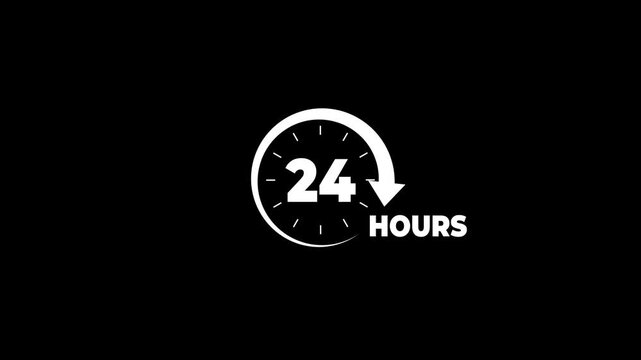 48 hour service working delivery concept payment online banking, shopping, transaction online service. All-Day support Assistance consultant talk concept Clock , timer (time passage , waiting