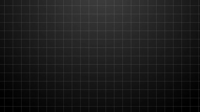 Intersecting white lines on black animated background forming moving grid and digital graph display, Animated Black Background with White Grid Lines and Intersecting Lines