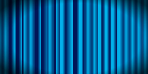 Elegant Blue Silk Velvet Drapes with Decorative Pelmet, Luxury Interior Window and Theater Stage Design © KAD