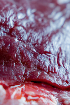Raw meat, focus on texture and color. vertical frame