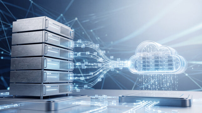 Hybrid cloud storage connection
