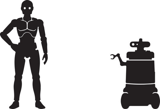 Modern Digital Devices and Technology Solid Silhouette