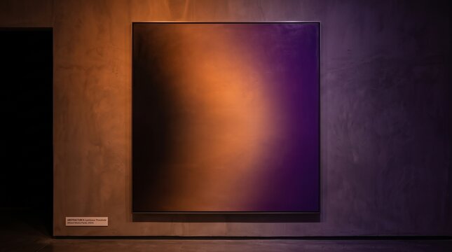 Minimalist abstract gradient art on dark wall for modern interior design inspiration