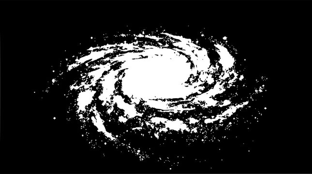 Dense cluster of glowing golden particles forming a spira set with simple line art design featuring outline, illustration, graphic elements with clean design and vector art