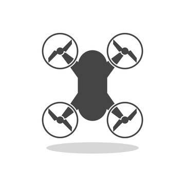 Drone sign icon with shadow