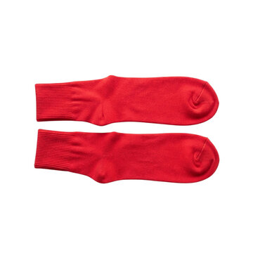 red socks isolated on transparent background