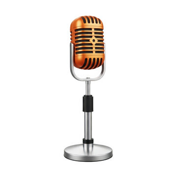 Vintage microphone on a metallic stand