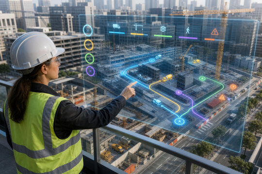Construction Site Logistics Sequencing Dashboard for Project Coordination