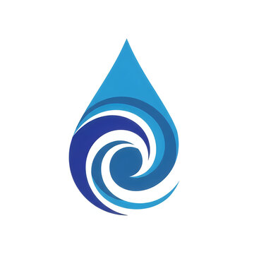 Swirling water droplet icon design