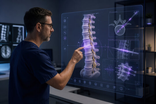Spine Procedure Hologram for Surgical Planning and Navigation