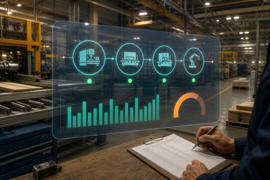 Clean Manufacturing Output Dashboard for Factory Production Performance