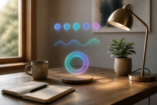 Desk Lamp Focus Dashboard for Productivity and Time Management