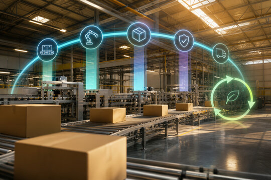Packaging Line Efficiency Arc for Automated Production Analytics