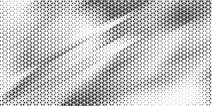 Triangle Shapes Vector Abstract Geometric Technology Oscillation Wave Isolated on Light Background. Halftone Triangular Retro Simple Pattern. Minimal 80s Style Dynamic Tech Wallpaper