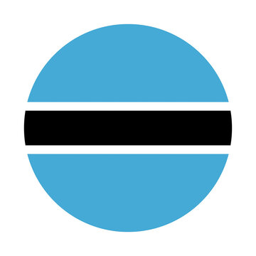 PNG Botswana flag circular illustration on transparent background