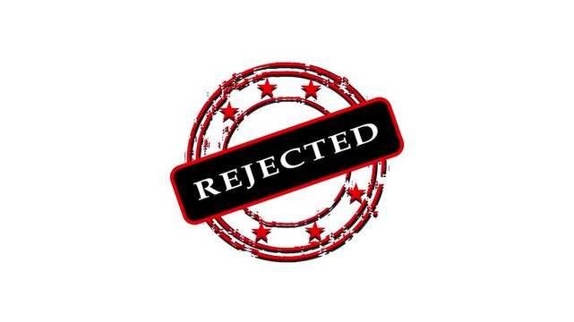 Rejected stamp for projects seeking to symbolize disapproval or rejection, suitable for design elements in graphic design and presentations