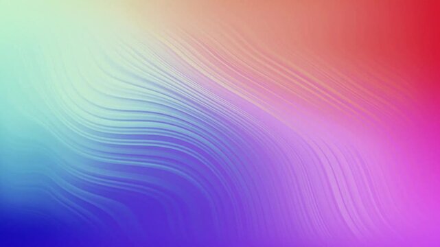 Abstract colorful gradient wavy lines motion background with vibrant rainbow curved flowing streaks looping