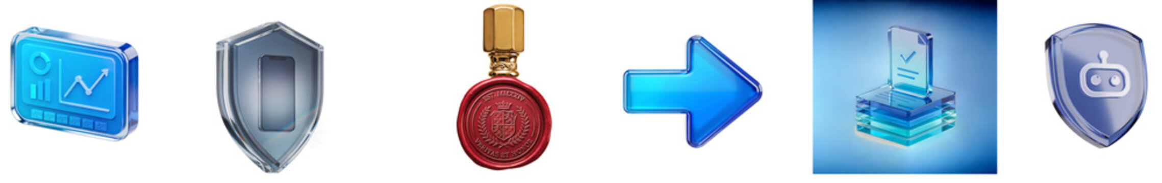 Set of digital security and data icons