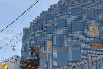 Obraz premium exterior of KING Toronto Condos designed by Bjarke Ingels Group (BIG) in the area of King W and Portland