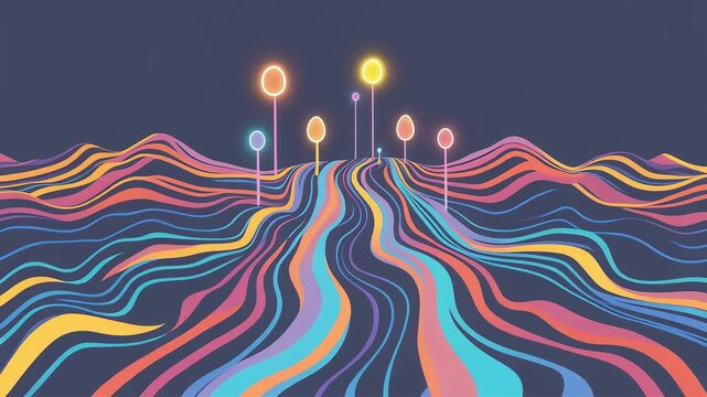 Minimalist candlestick chart drawing with a pencil