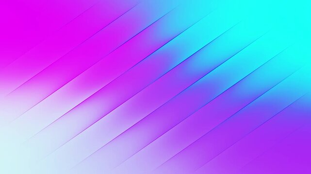 Abstract magenta and cyan gradient diagonal lines motion background with vibrant geometric stripes looping