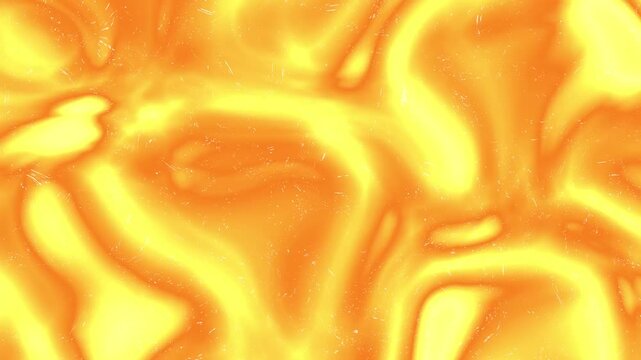 Abstract Glowing Golden Yellow Liquid Swirl Motion Loop with Warm Wave Background