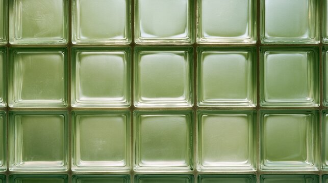 Retro-modern glass bricks emit soft light, forming a unique backdrop suitable for various design projects.