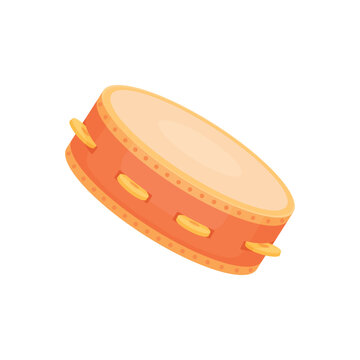 Tambourine isolated on white background
