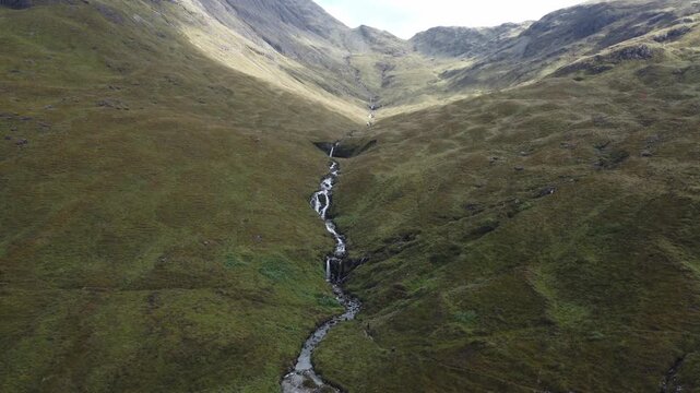 Panoramic View of Waterfall Below Bl&agrave; Bheinn Mountain, Isle of Skye