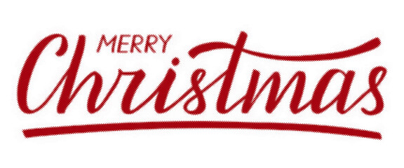 Merry Christmas festive red elegant calligraphy isolated on a transparent background transparent background © AbstractZone