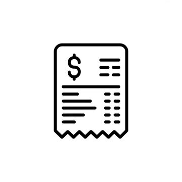 Receipt icon with dollar sign symbol