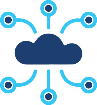 Cloud computing network connection icon Vector
