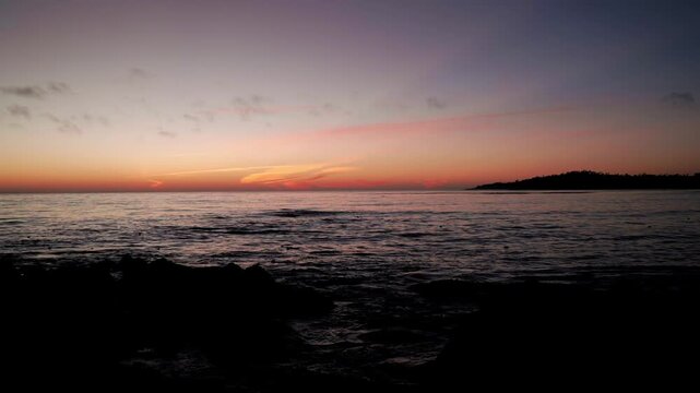 view of sunset over ocean