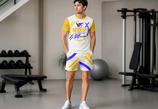 Athletic Shorts Gym Mockup