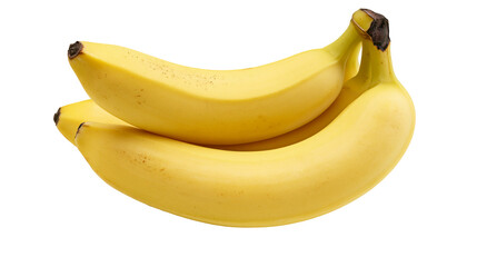 Isolated ripe yellow bananas bunch with small brown spots ready for healthy eating © Gabriel