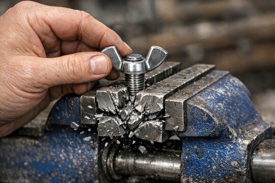 A person using tools to repair or maintain equipment, possibly in an industrial setting