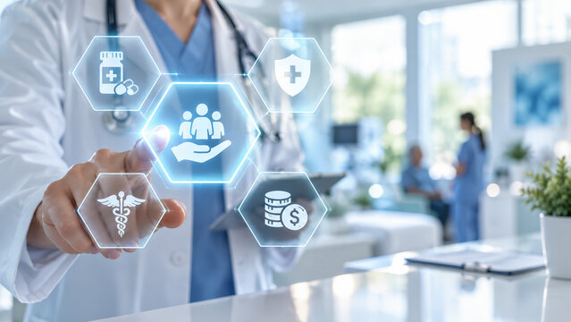 Medical insurance copay concept representing healthcare cost sharing and patient payment.