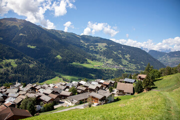 Obraz premium village in the mountains, Switzerland